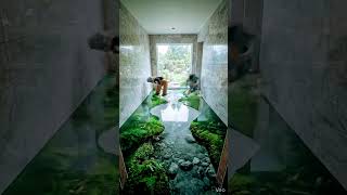 Mind-blowing 3D epoxy flooring transformation! 🤯epoxyfloor #flooring #interiordesign #shorts #usa