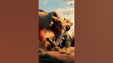🐘 Voi Đực Khổng Lồ vs Tê Giác Đen – Cuộc Chiến Sinh Tử Giữa Thảo Nguyên Châu Phi 🦏 | #Shorts