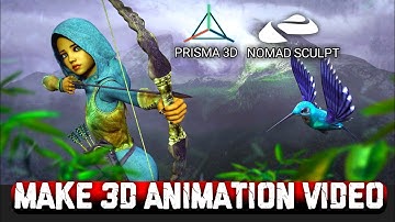 How To Make 3d Animation Video on Android || Nomad Sculpt ||Prisma 3d || Loka Edit ||