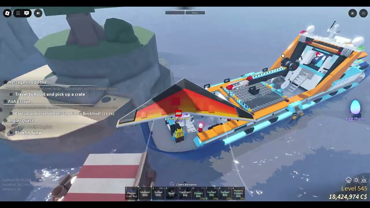 HOW TO GET THE NEW BRICKBUILT ROD IN FISCH!!!