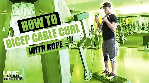 How To Do A Standing Cable Biceps Curl With Rope | Exercise Demonstration Video and Guide