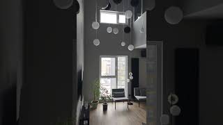 Вместительные и лаконичные шкафы для двухуровневой квартиры.