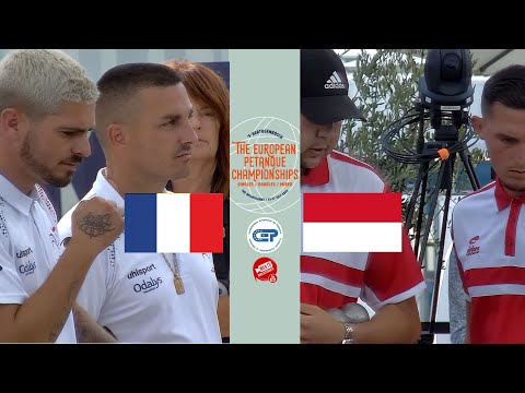 Tour 5 FRANCE vs MONACO Championnat d'Europe doublette messieurs à pétanque 2022 au Pays-Bas