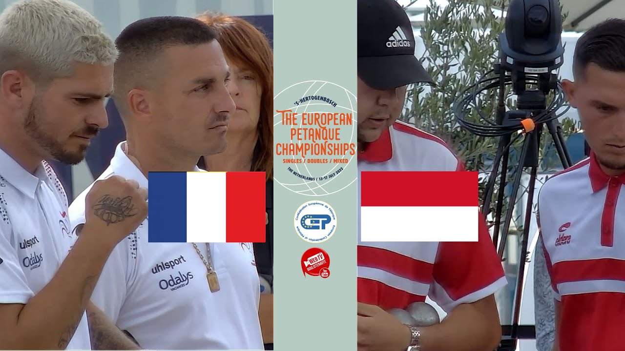 Miniature : Tour 5 FRANCE vs MONACO Championnat d'Europe doublette messieurs à pétanque 2022 au Pays-Bas