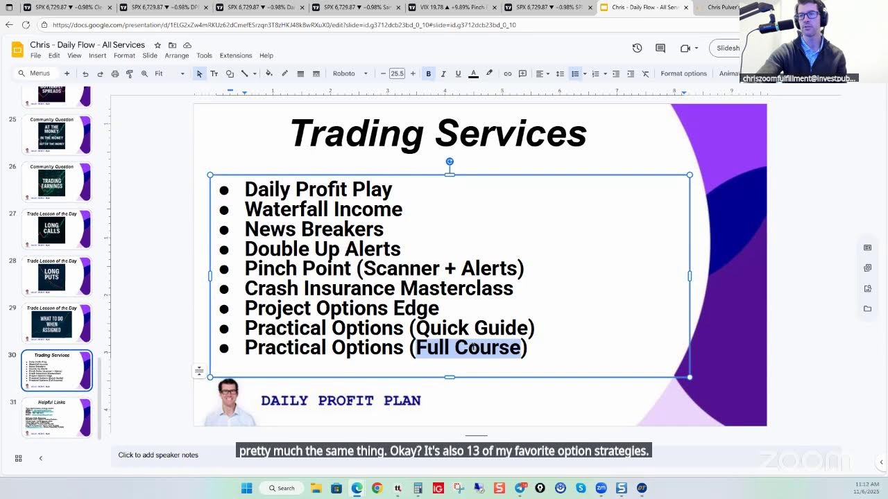 Daily Profit Plan (Monday - Friday with Chris Pulver)