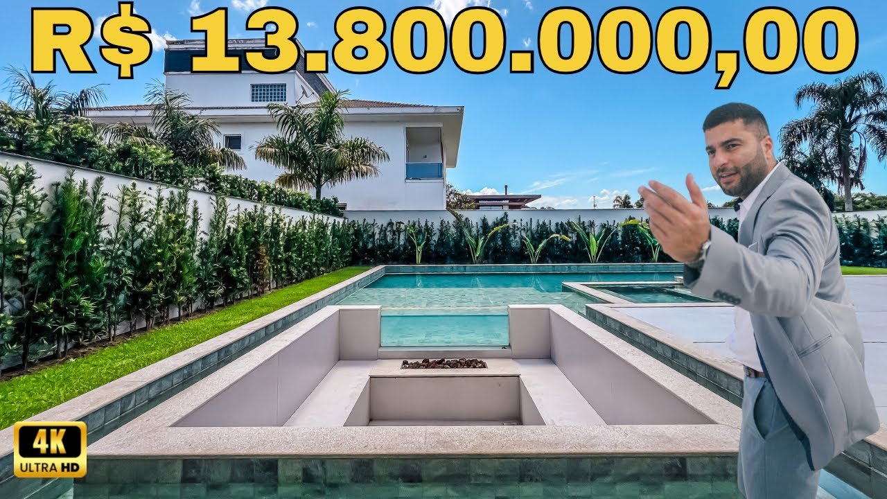 MANSÃO MARAVILHOSA EM JURERÊ INTERNACIONAL COM FIRE PLACE E ELEVADOR