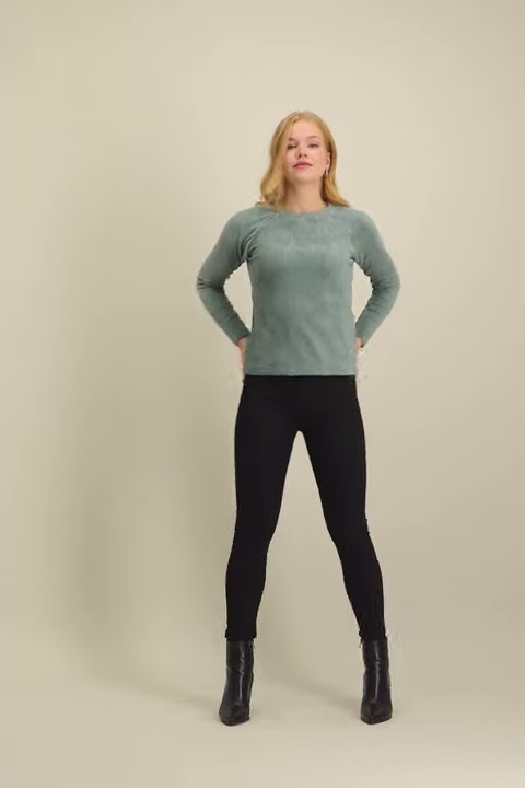 Rib Trui - Dusty Mint