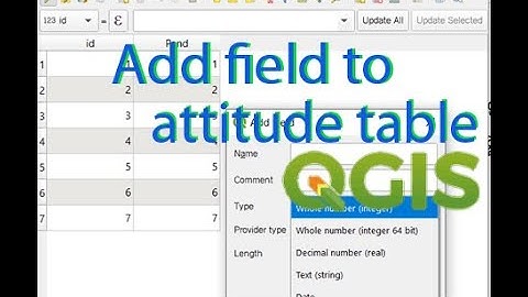 QGIS 10: Add and delete fields in attitude table in QGIS