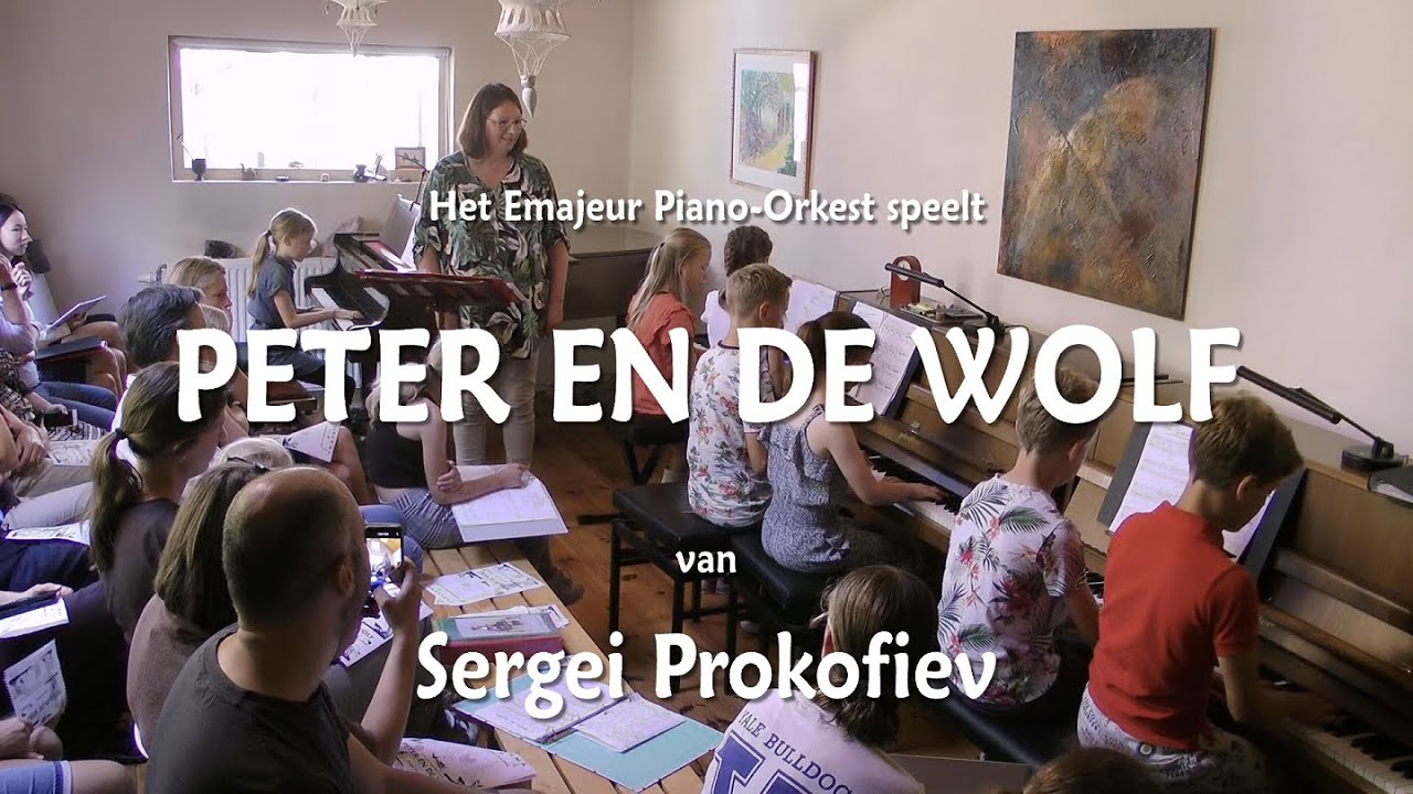 PETER EN DE WOLF door het Emajeur Piano-Orkest - YouTube