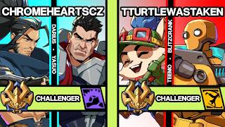 NEW PATCH 2XKO ▰ CHROMEHEARTSCZ (Darius-Yasuo) vs TTURTLEWASTAKEN (Teemo-Blitzcrank) ▰ 2XKO Replays