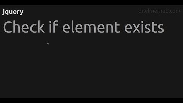Check if element exists