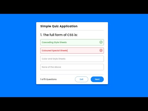 Build Simple Quiz