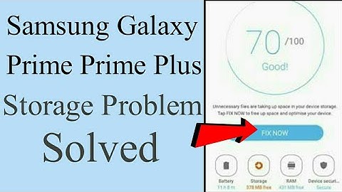 Samsung Galaxy Grand Prime Plus memory problem storage