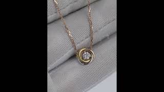 Trinity Diamond Pendant Necklace in Three-Colors Solid Gold