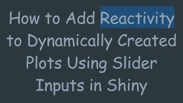 How to Add Reactivity to Dynamically Created Plots Using Slider Inputs in Shiny