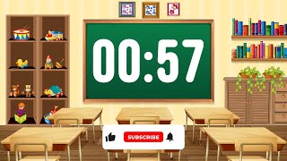 57 Second Timer with Fun Playful Kids Music Instrumental Countdown