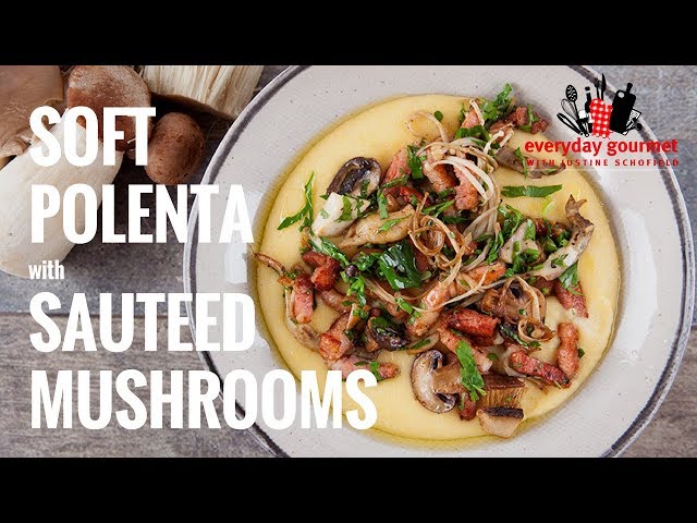 Soupe à la polenta et aux champignons - Le Chat Gourmet