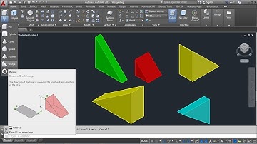 AutoCAD 3D Wedge Command Tutorial Complete