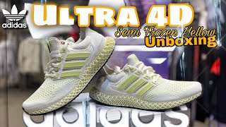 New Adidas Ultra 4D Semi Frozen Yellow Unboxing