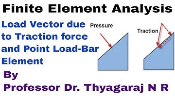 FEM : Load Vector due Traction force and Point Load-Bar Element