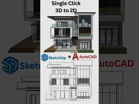 3D To 2D Converter ( Single Click) l Sketchup to Autocad l 3D To 2D Converter l