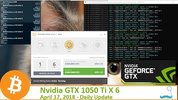 Nicehash Nvidia GTX 1050Ti, April 17, 2018 daily payout Update