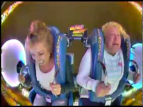 Lady craps her pants on slingshot ride!