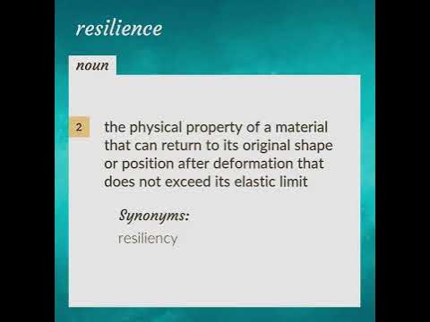 Resilience | meaning of Resilience 