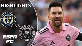 Lionel Messi HIGHLIGHTS as Inter Miami advance past Philadelphia Union | Leagues Cup | ESPN FC