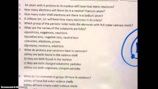 KA8-Atomic Structure Quiz