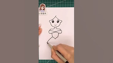 How to draw a cute american doll drawing by color 🎎