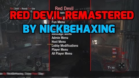 [PS3/BO1] Red Devil Remastered Zombies Mod Menu By NickBeHaxing