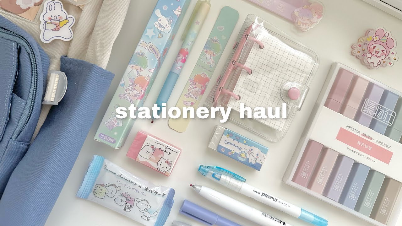 huge back to school stationery haul 🍧 stationery pal unboxing - YouTube