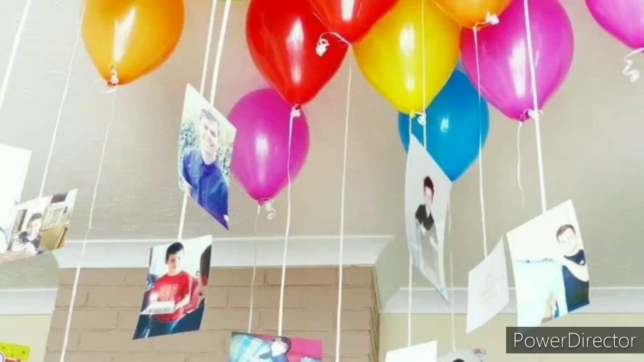 Hanging balloon decoration, balloon decoration Idea at home, How to make balloons  decoration idea