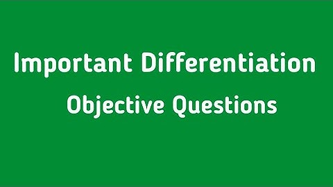 VVI Objective Questions | Chapter - 5 | Differentiation ( अवकलन ) | BSEB/JAC Math Exam 2024