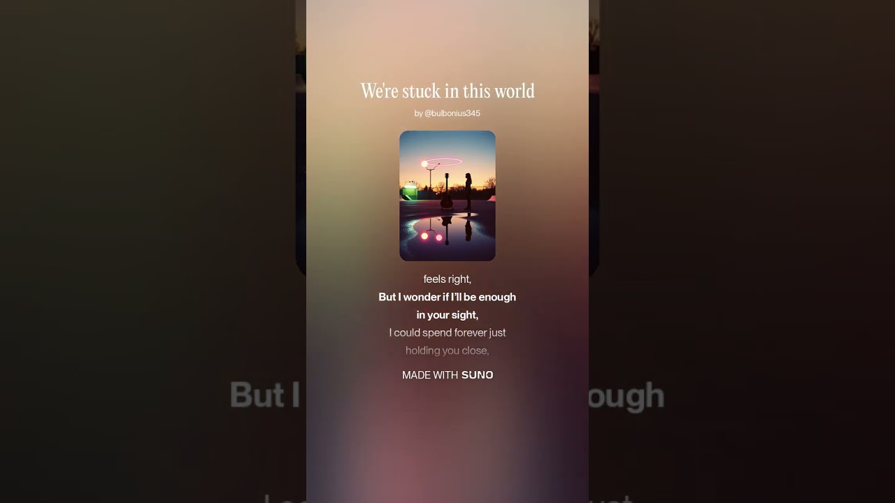 We're stuck in this world