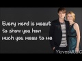 Bridgit Mendler ft. Shane Harper - My Song For You (Lyrics)