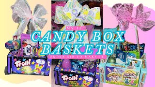 Candy Box Easter Basket | Make these under $12 | DIY Easter Idea #basketmaking #easterbasket #easter