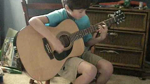 Austin messing around on the guitar