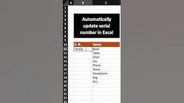 Excel Hack: Autoupdate Your Serial Number