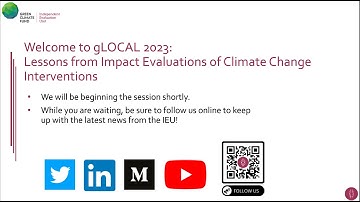 Lessons from Impact Evaluations of Climate Change Interventions - IEU at gLOCAL2023