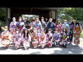 避難のウクライナ人学生が着物姿で日本文化体験～日本経済大学　福岡・太宰府市