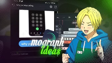 MOGRAPH/ MOTION GRAPHICS IDEAS ON ALIGHT MOTION [+FREE PRESET AND XML FILE]