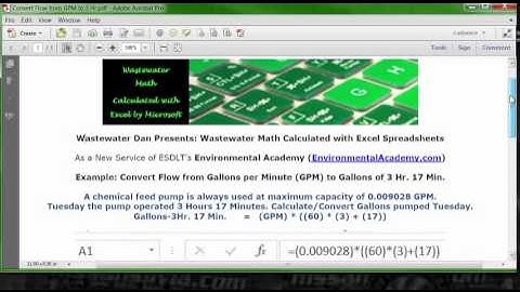 Convert Flow from GPM to Gal.-3 Hr. 17 Min