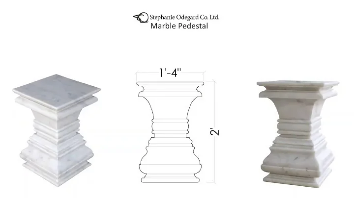 Pedestal in White Marble | Stephanie Odegard