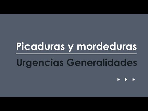 Picaduras y mordeduras. Urgencias