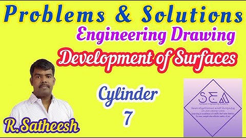 #Development of Surface of  Hole in Cylinder 7 | #Engineering Drawing UNIVERSITY Questions | (SEA)