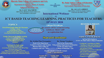 International Webinar on ICT Based Teaching Learning Practices for Teachers