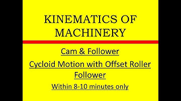 Cam & Follower - Problem on Cycloid motion with Offset Roller follower