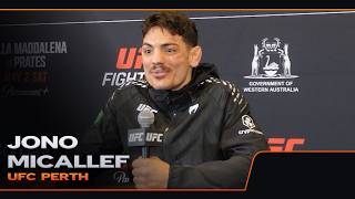 Jono Micallef Post Fight @ UFC Perth